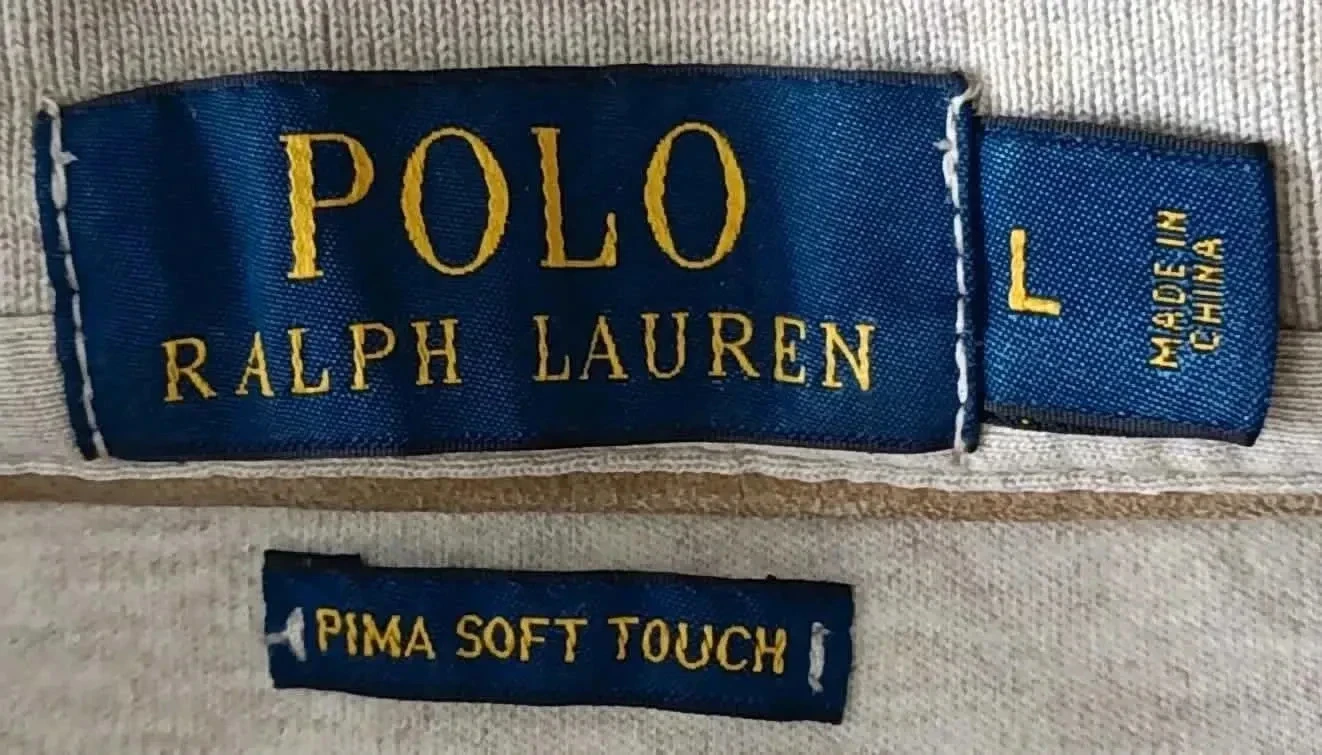 Polo Ralph Lauren pima soft touch beige geribbeld lange mouw Maat L – photo 10